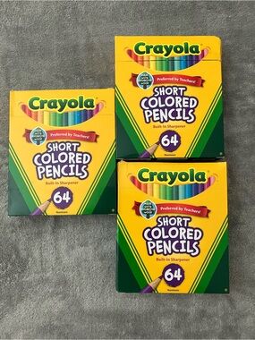 Crayola Short Colored Pencils 64-Count - Set of 3
